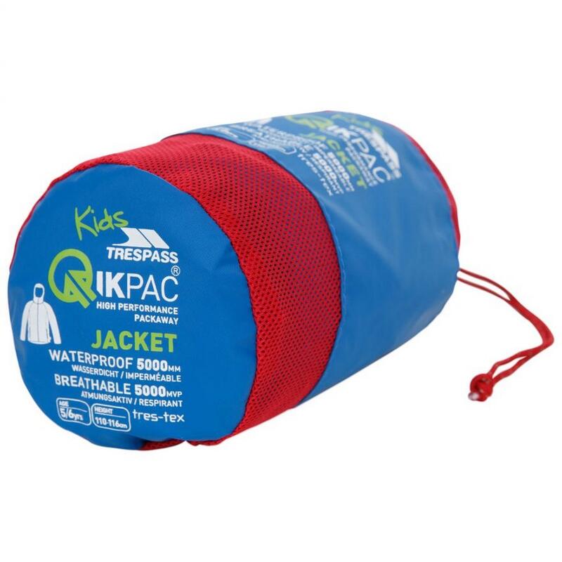 Kinderen/Kinderen Qikpac X Unisex Packaway Jacket (Blauw)