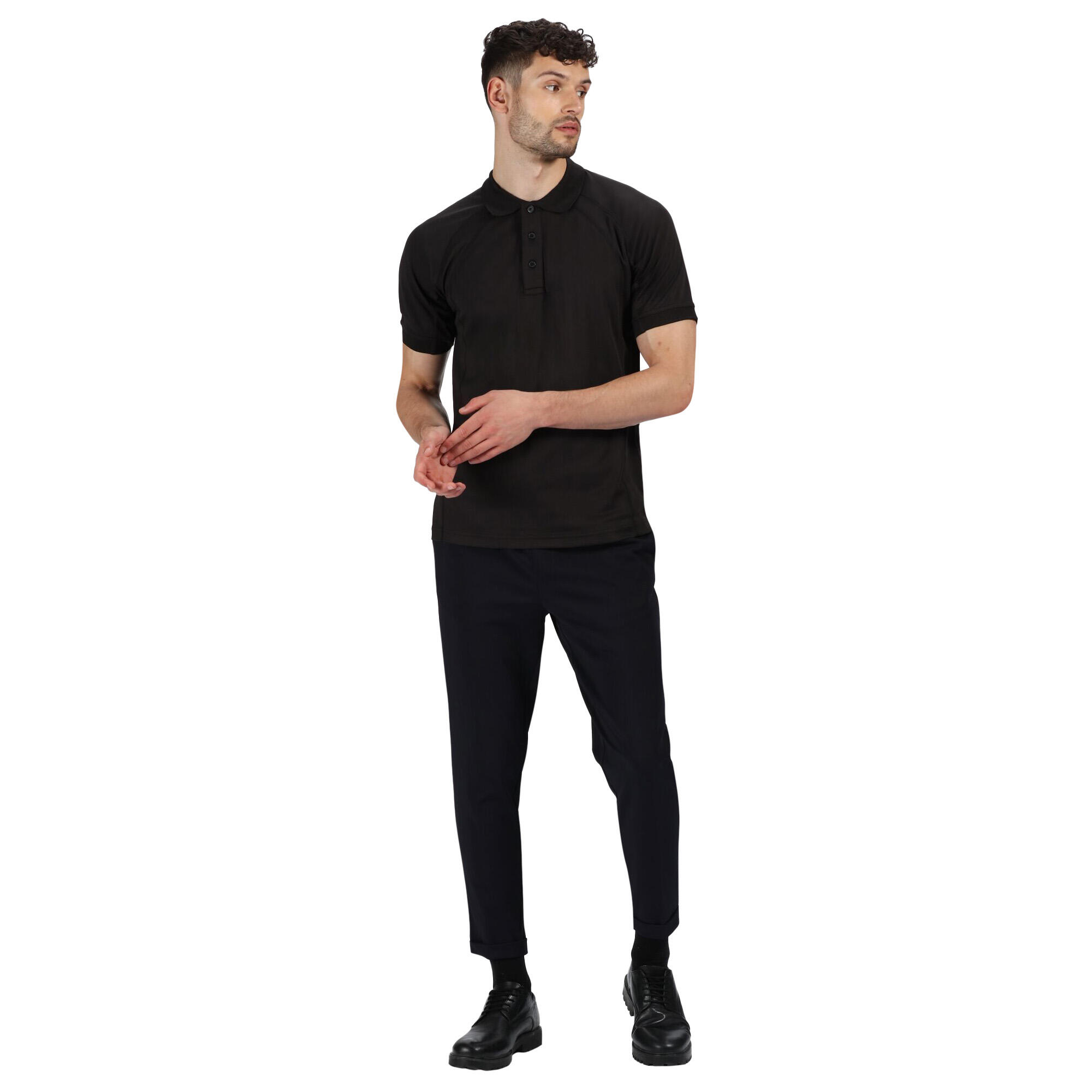 Polo À Manches Courtes Homme (Noir) 4/5