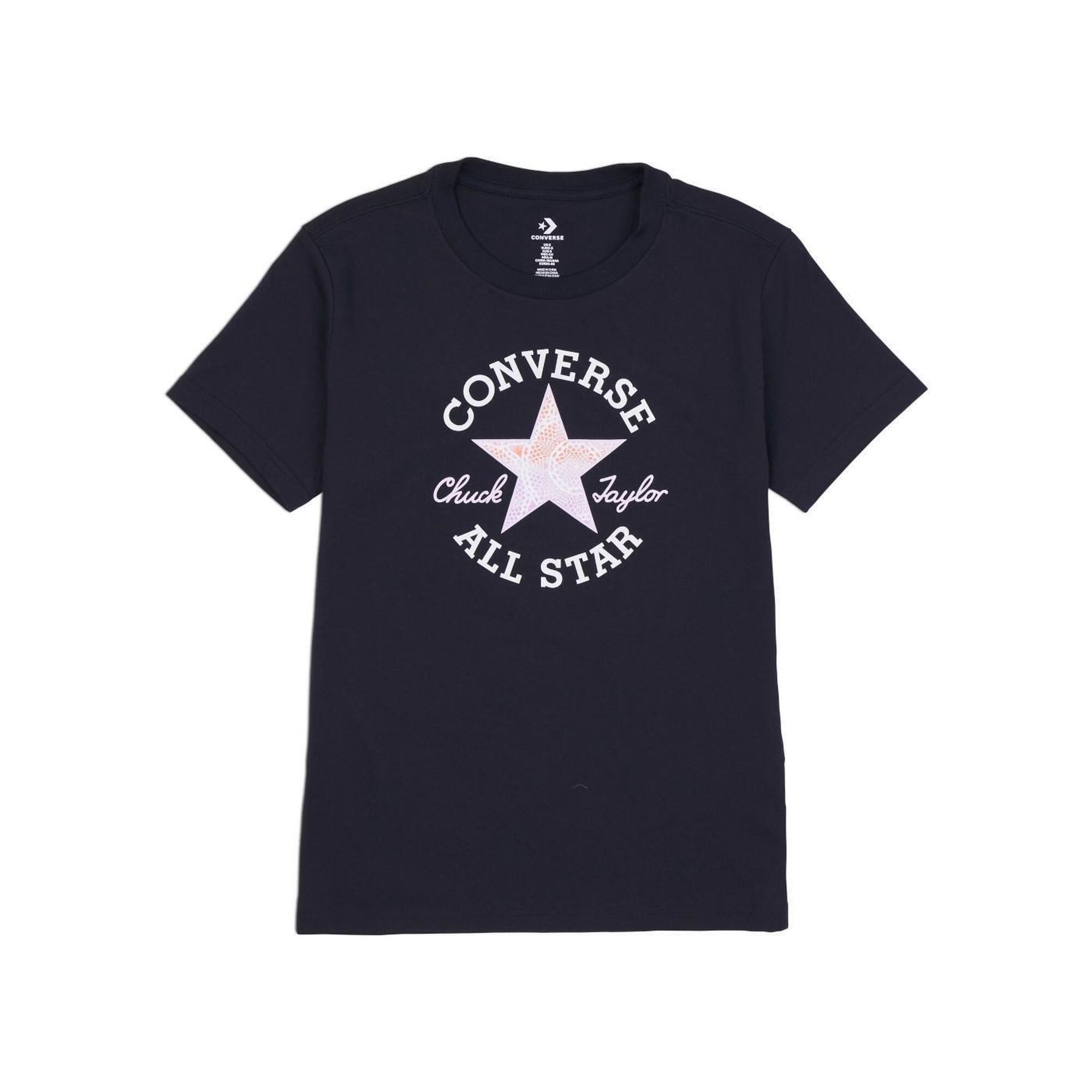 Converse - T-shirt Pour Femme Converse Chuck Patch Noir - T-shirt Manches Courtes - Noir - Decathlon