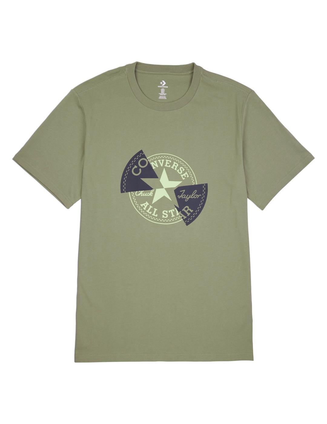 T-shirt à manches courtes pour homme Converse Chuck patch Vert 1/3