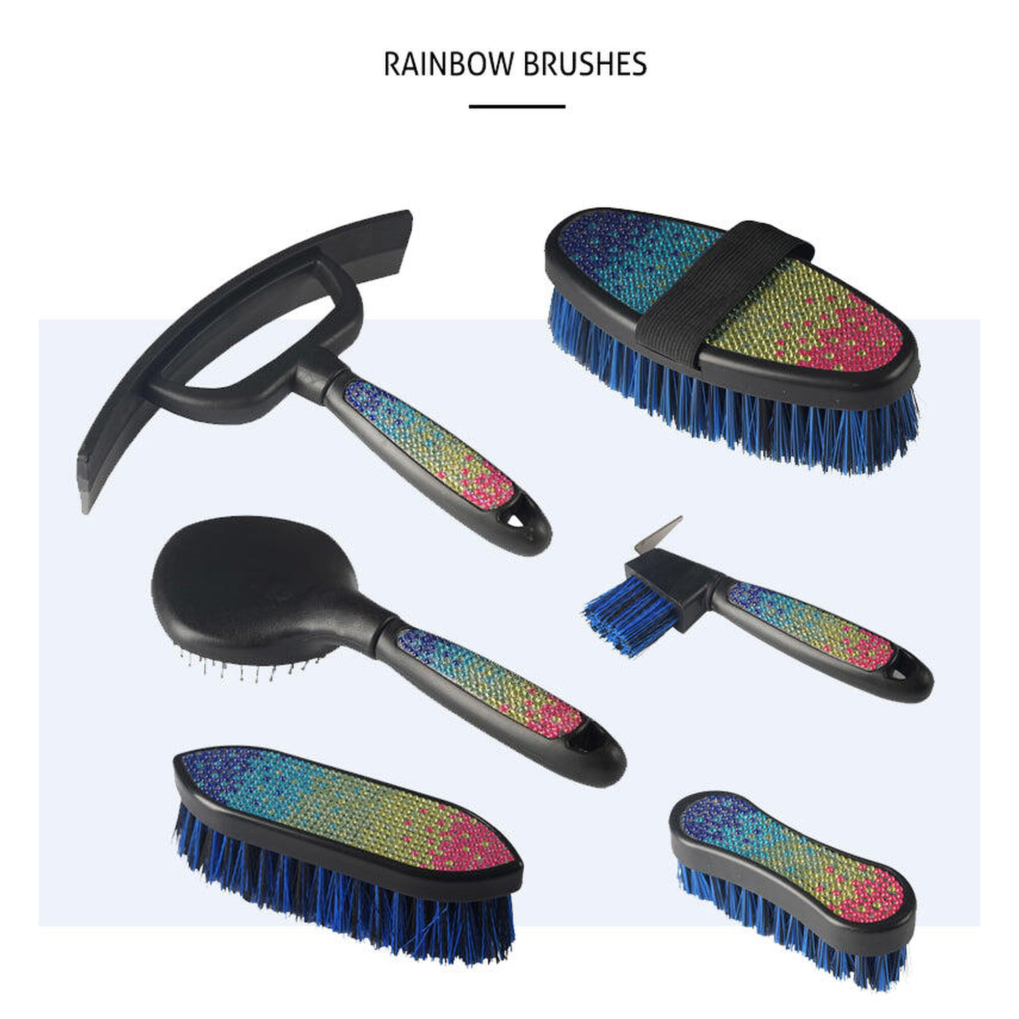 Brosse pour la tête à strass RAINBOW - HORKA