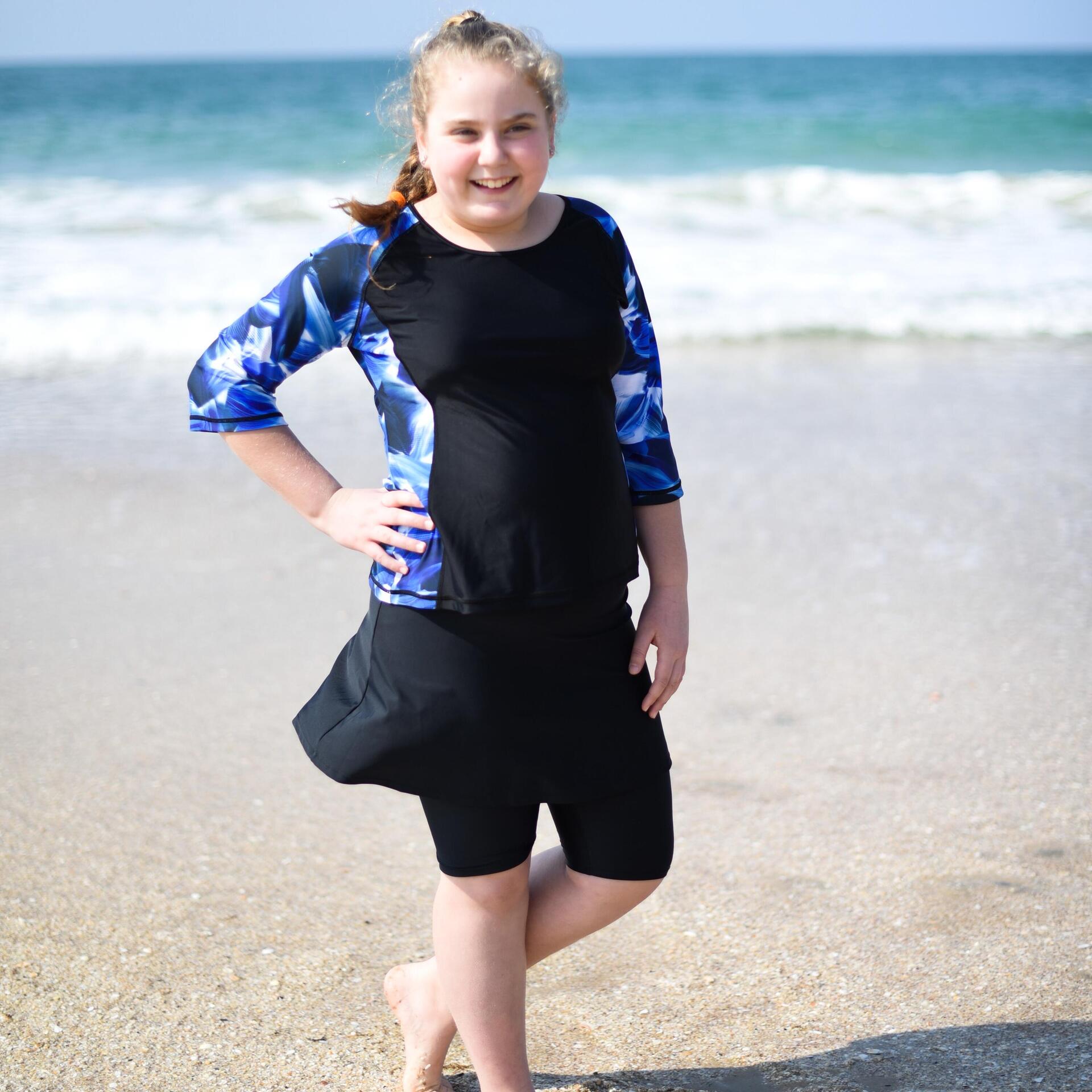 Women's Loose Fit 3/4 Sleeve Rash Guard UPF 50+ Margaux Swim Top