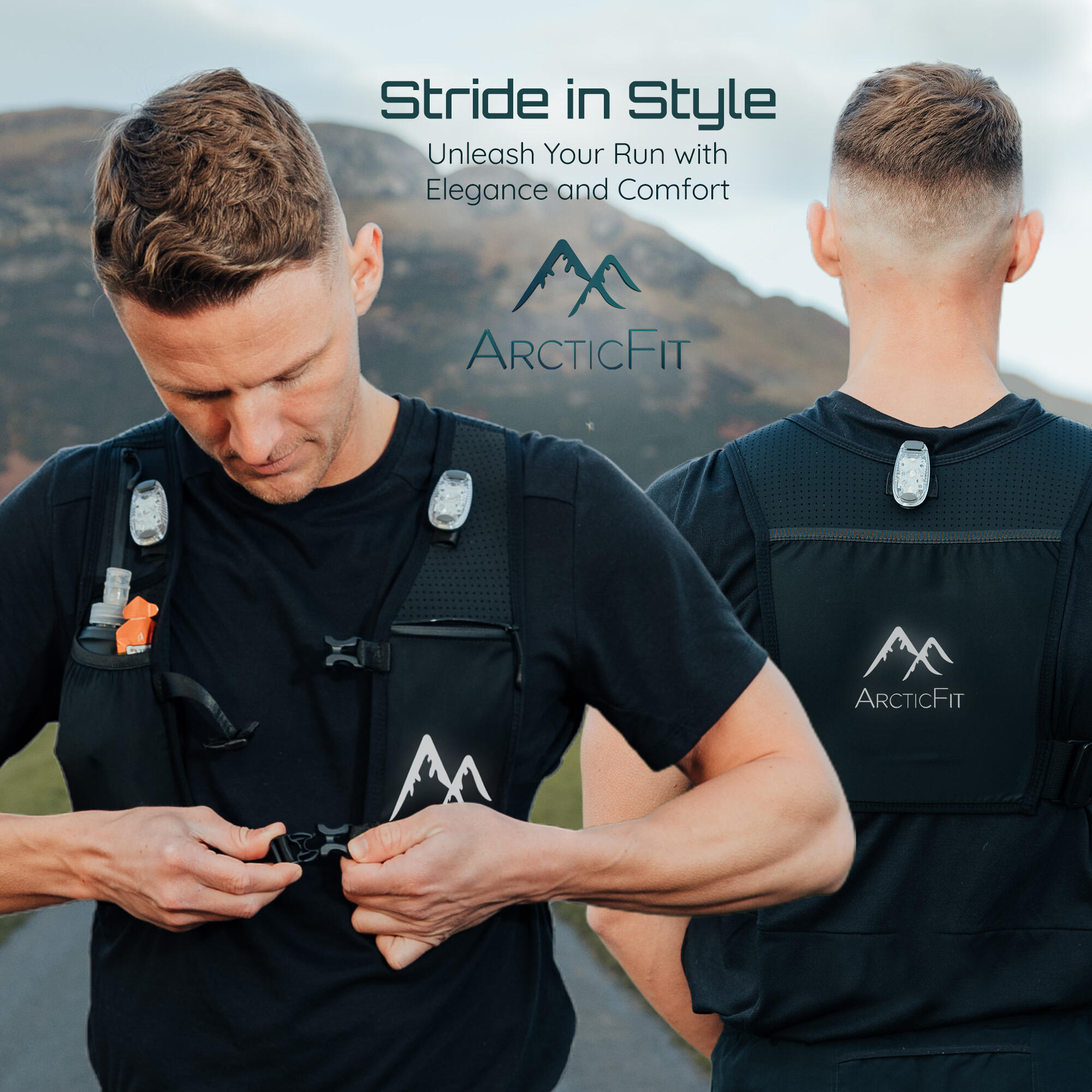ArcticFit LED Running Vest, Black 7/7