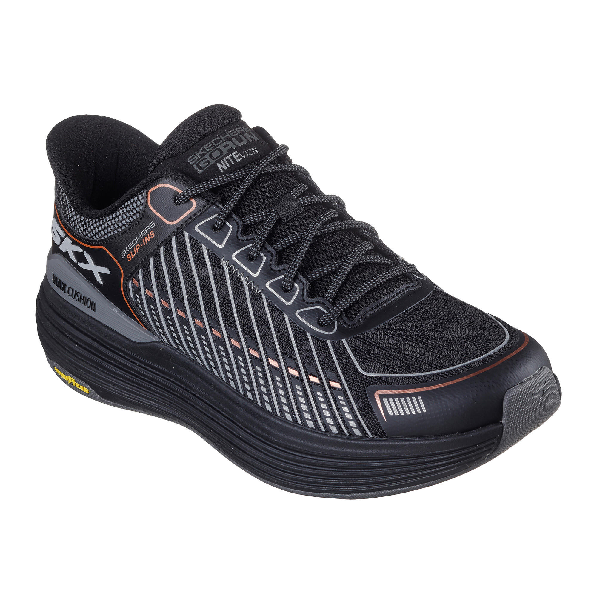 Skechers - Chaussures Homme Skechers Max Cushioning Suspension Nitevizn - Baskets - Noir - 41 - Decathlon