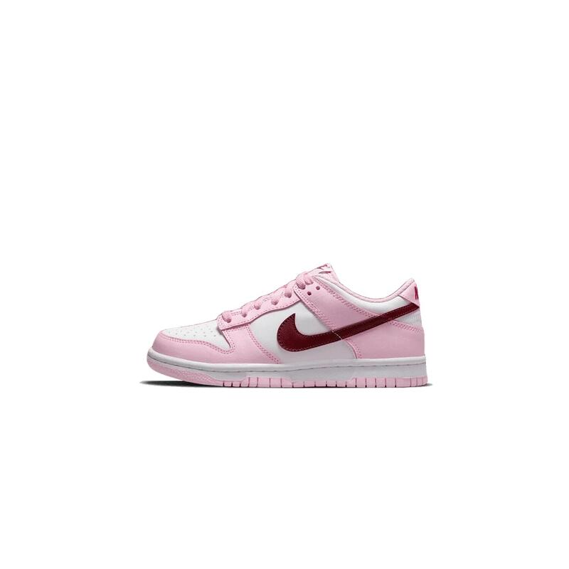 chaussures Nike Dunk Low Pink Red White