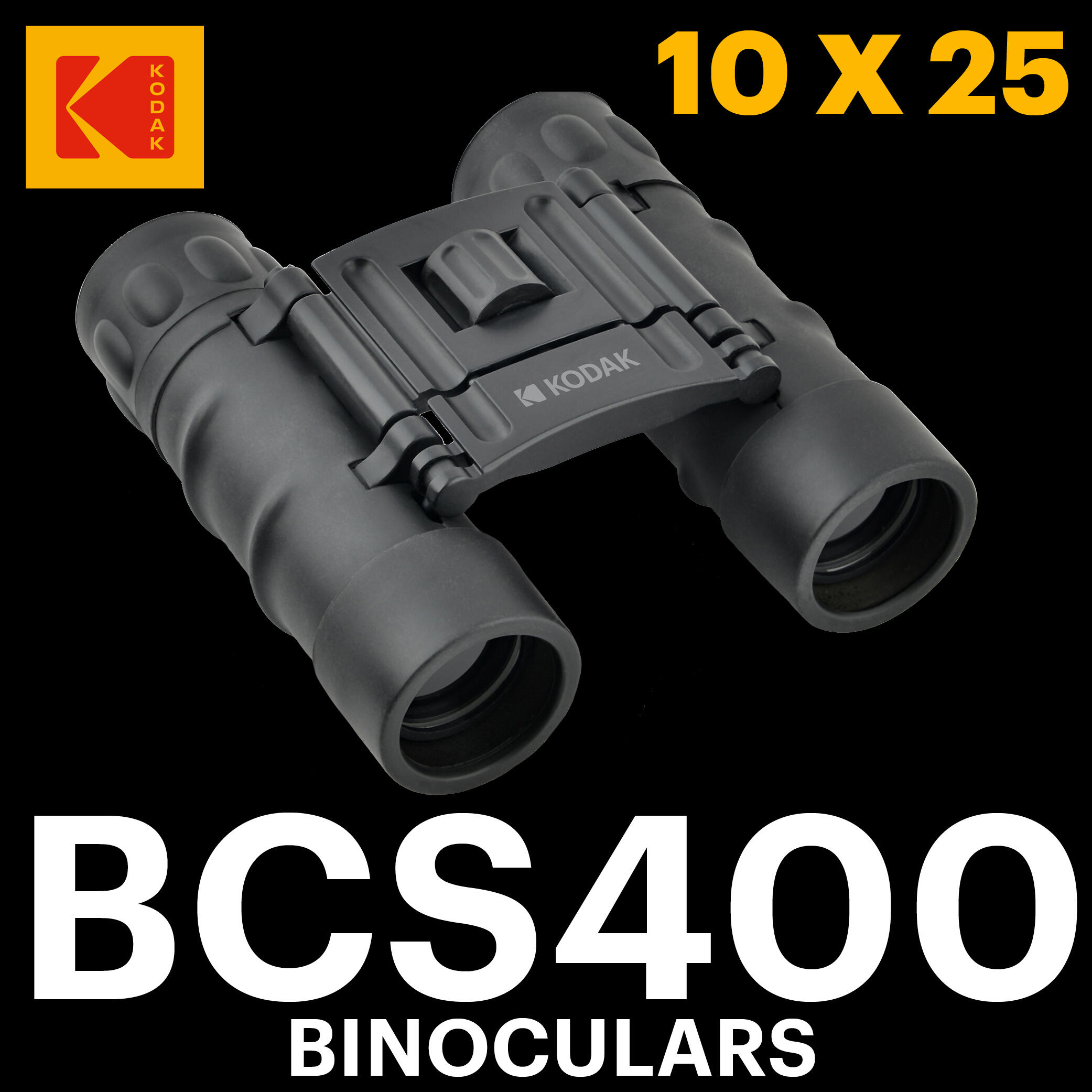 KODAK BCS400 10x25 prismáticos compactos 96m/1000m - negro 2/5