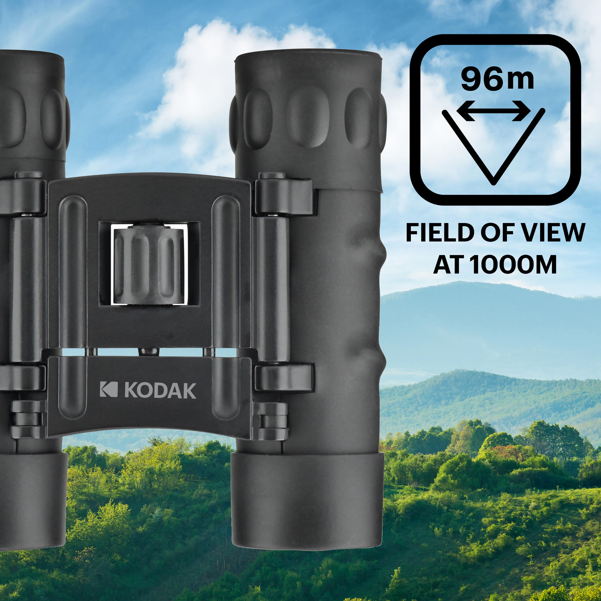 KODAK BCS400 10x25 prismáticos compactos 96m/1000m - negro 4/5