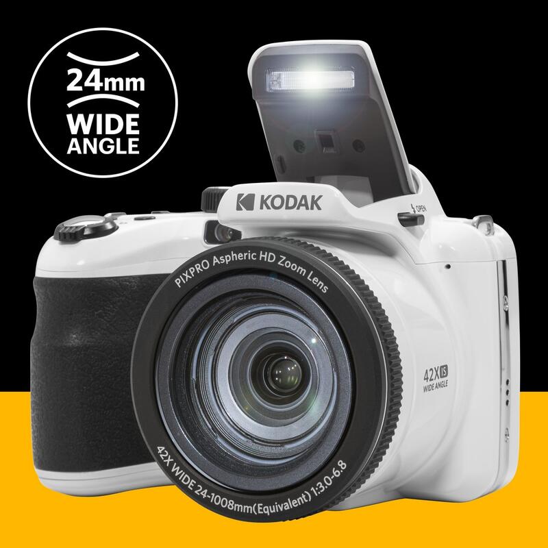 KODAK Pixpro AZ425 - Digitale Bridge Camera 42X Optische Zoom, 20 MP, Wit