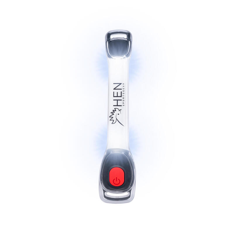 LED náramek – dobíjecí přes USB – 2 ks – červený + bílý