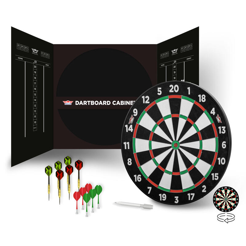 Bull's Magnetic Paper Dartboard Cabinet Set