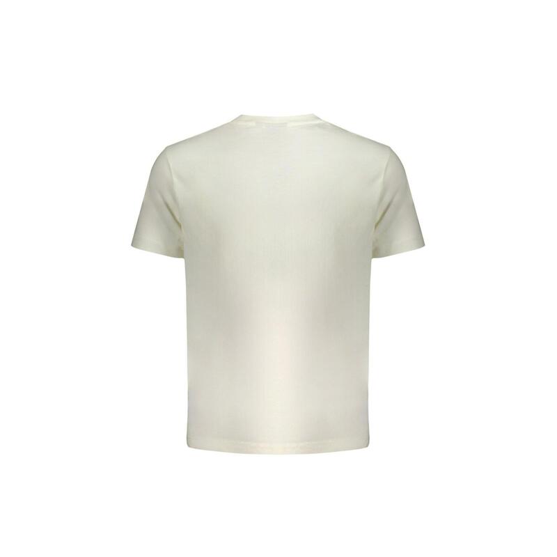 Tricou bărbați cu decolteu la baza gâtului din bumbac, Alb