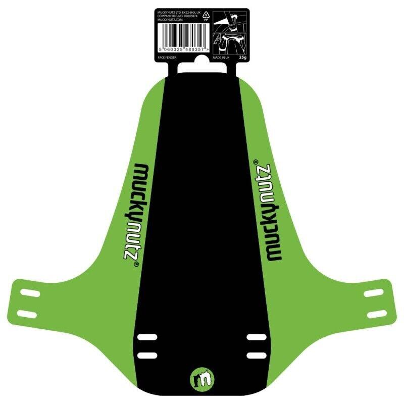 MUCKY NUTZ Mucky Nutz Green Classic Face Fender V1 Mountain Bike Front Mudguard