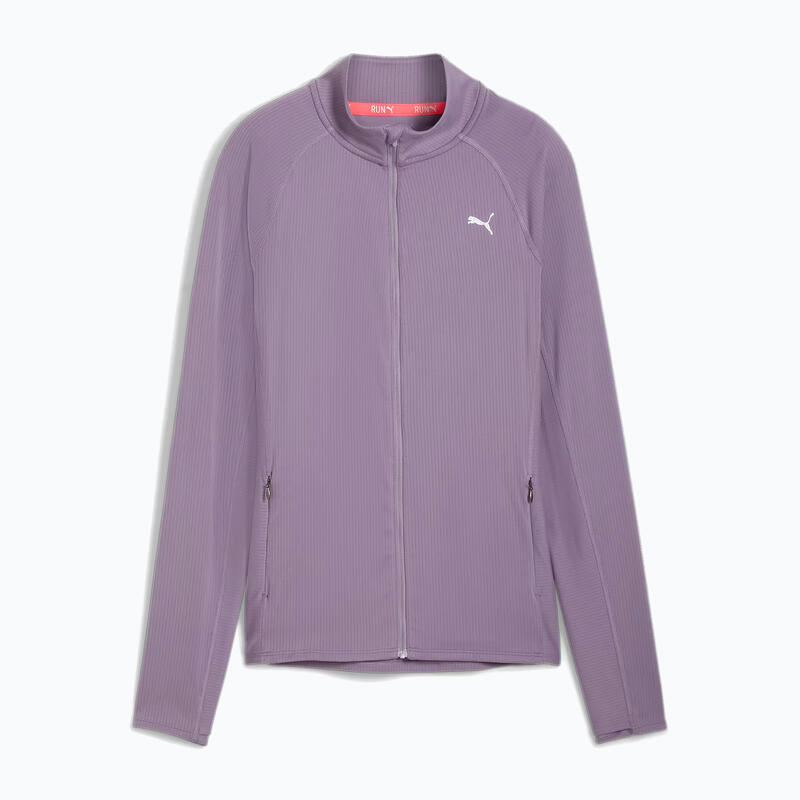 Hanorac pentru alergare PUMA Run For Her Ribbed Full Zip pentru femei