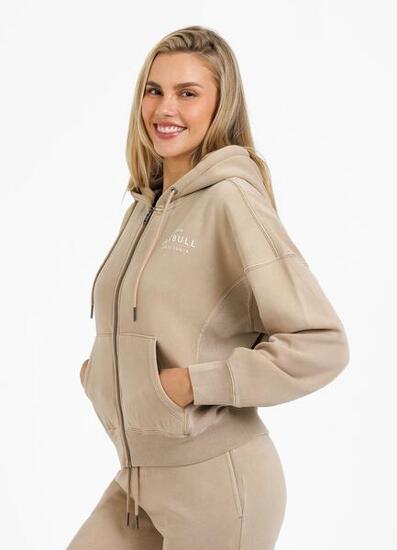 Bluza rozpinana z kapturem damska Pitbull Washed Manzanita
