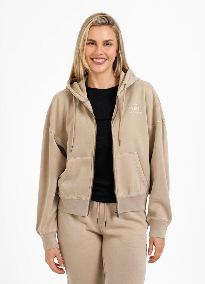 Bluza rozpinana z kapturem damska Pitbull Washed Manzanita
