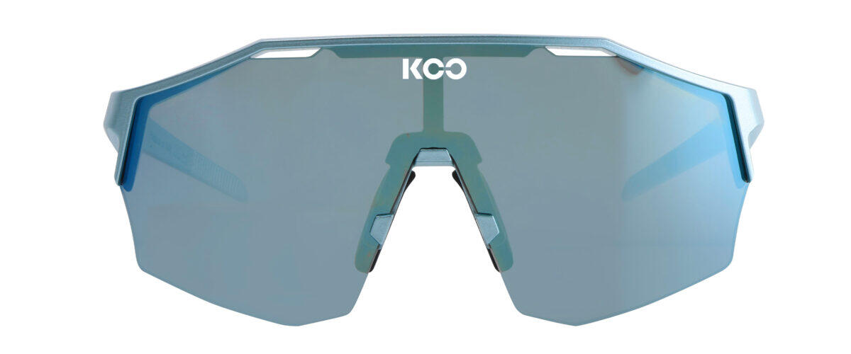 Koo ALIBI Sunglasses - Metallic Light Blue/Super Blue Lens