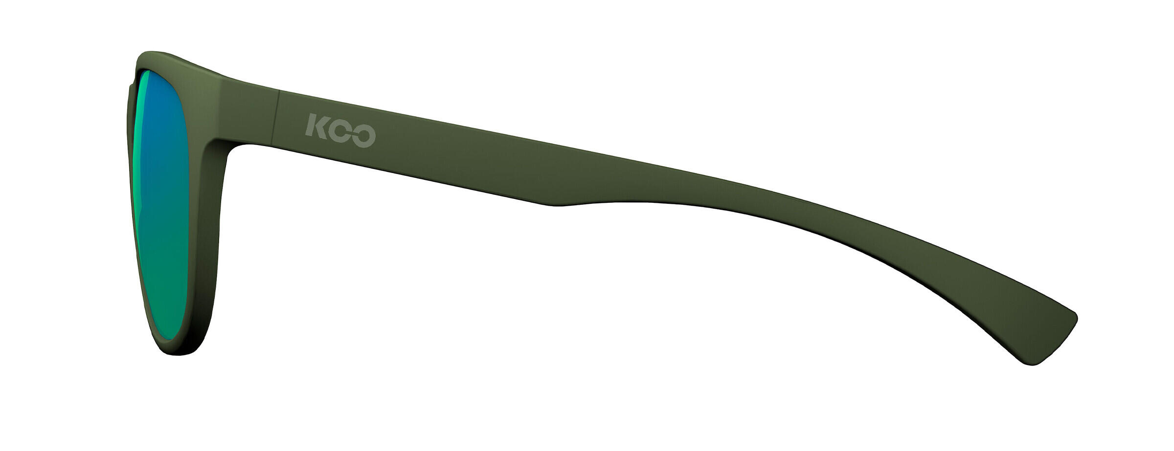 Koo COSMO Sunglasses - Matt Olive Green/Green Mirror Lens