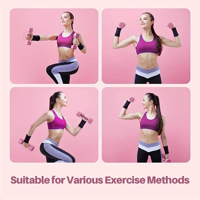 Set gantere reglabile, aerobic, roz
