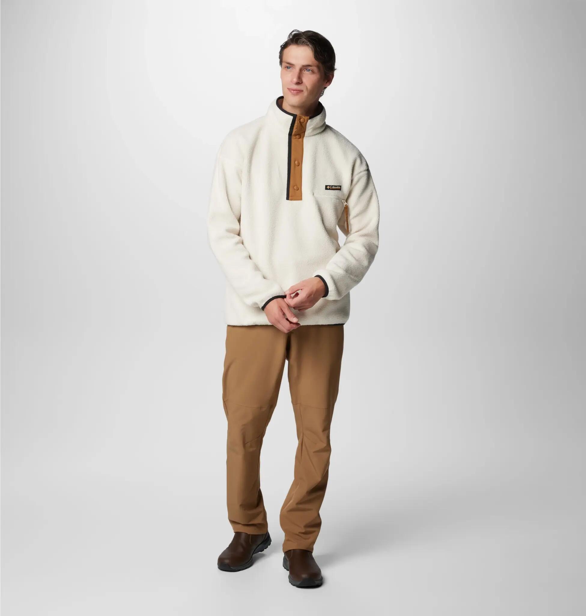 Polaires Et Pulls Homme - COLUMBIA Helvetia Half Snap - Chalk 4/7