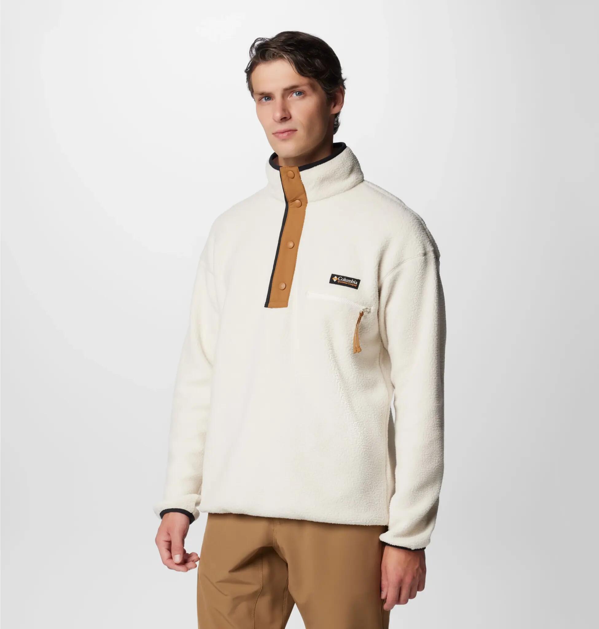 Polaires Et Pulls Homme - COLUMBIA Helvetia Half Snap - Chalk 2/7