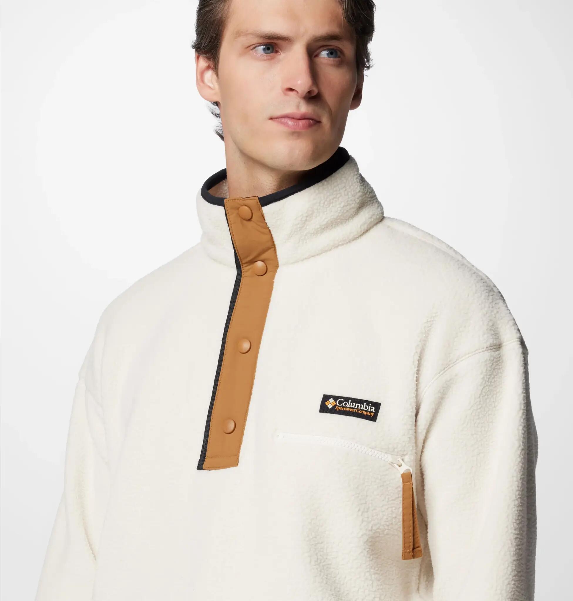 Polaires Et Pulls Homme - COLUMBIA Helvetia Half Snap - Chalk 5/7