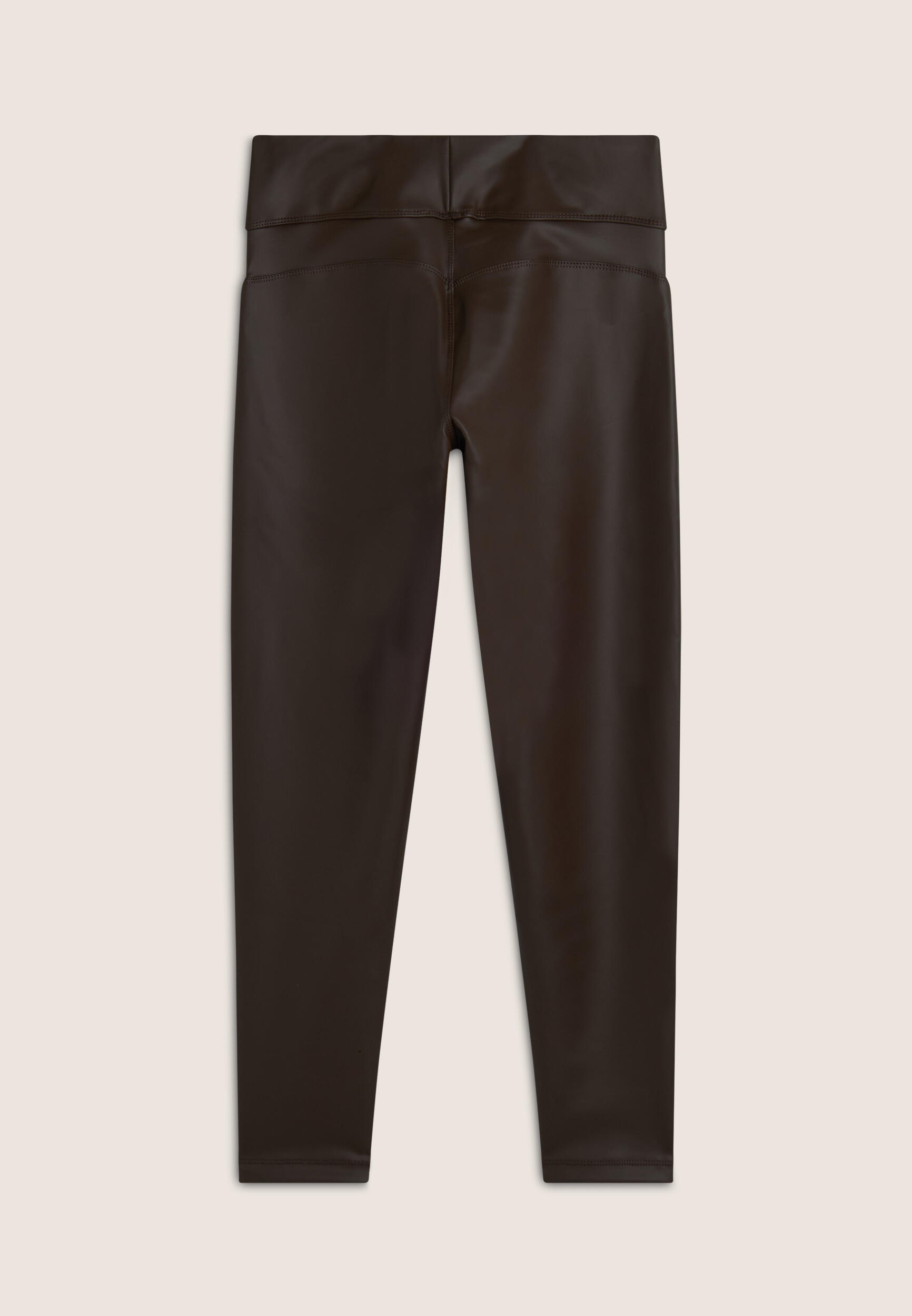Leggings 7/8 in tessuto coated per un effetto pelle 2/3