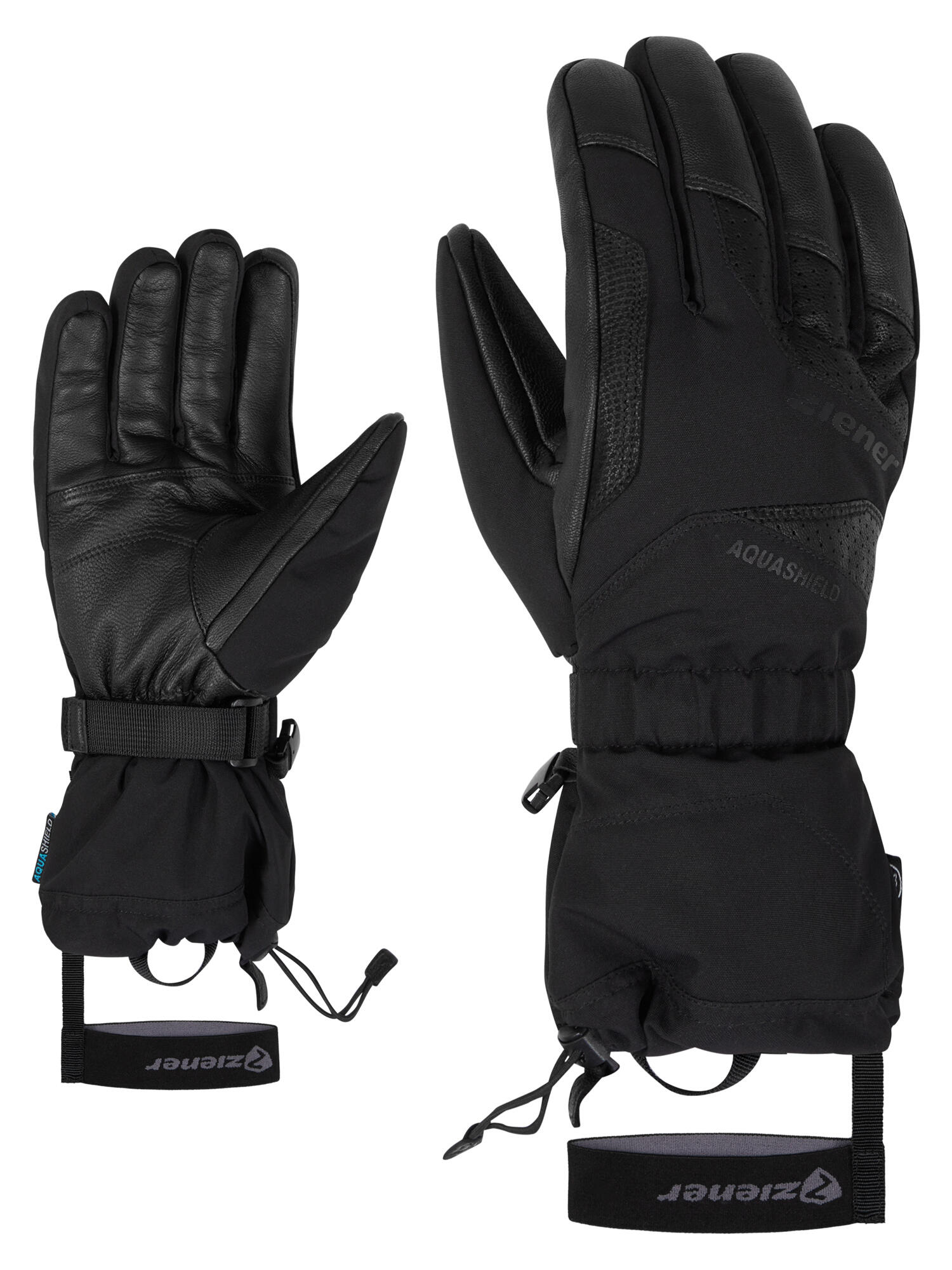 ZIENER Skihandschoenen Heren - GAIKU AS AW Zwart