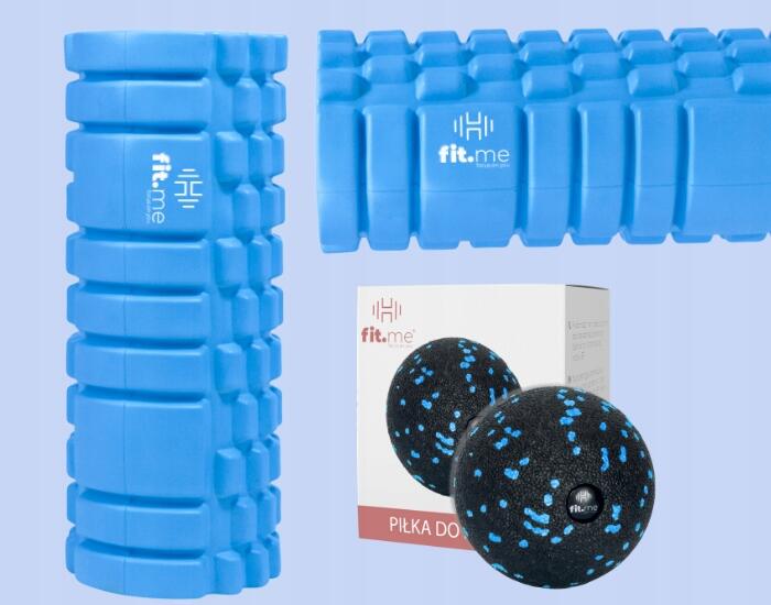 Wałek z Wypustkami Fit.me + Fit.me Piłka do Masażu Roller 7/7