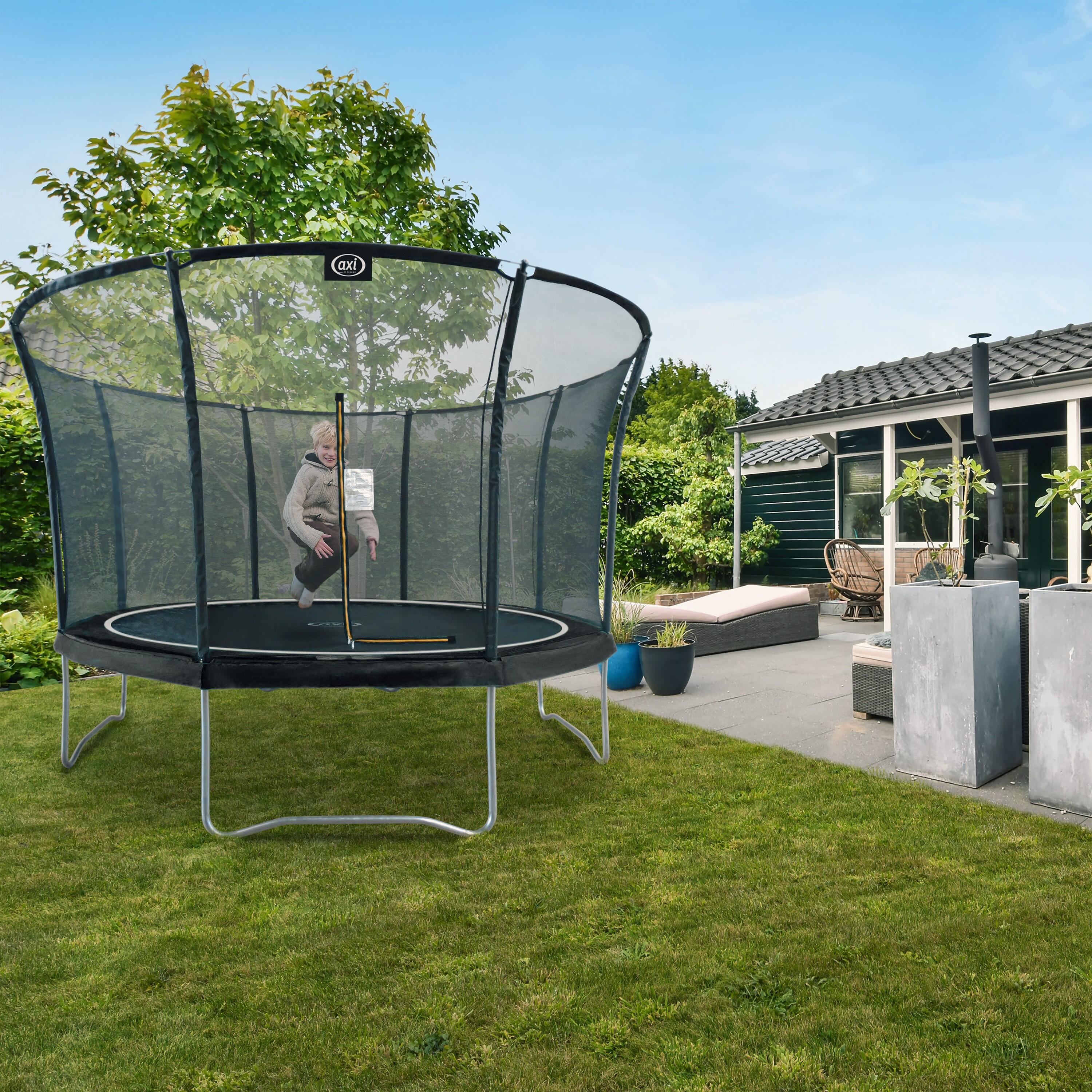 AXI Denver Ronde trampoline met net - Ø 366 cm in zwart, Onground 7/7