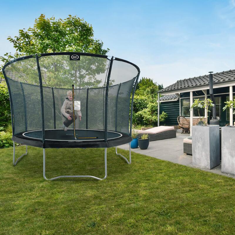 AXI Denver Ronde trampoline met net - Ø 366 cm in zwart, Onground