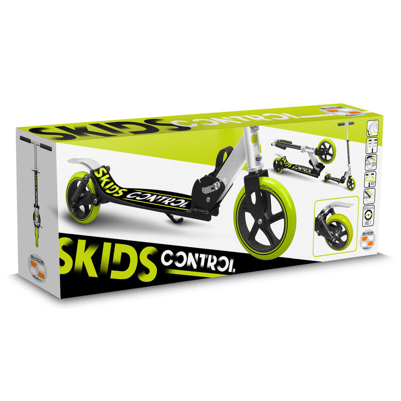 Skids Control scooter 2 roues pour enfants Frein à pied pliable Noir/vert