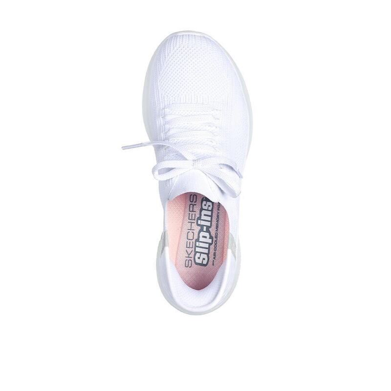 Zapatillas Deportivas Caminar Mujer Skechers 149710_WHT Blancas con Cordones