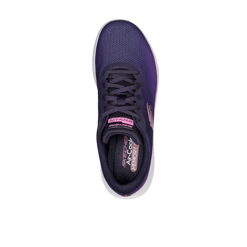 Zapatillas Deportivas Caminar Mujer Skechers 149995_NVHP Moradas con Cordones