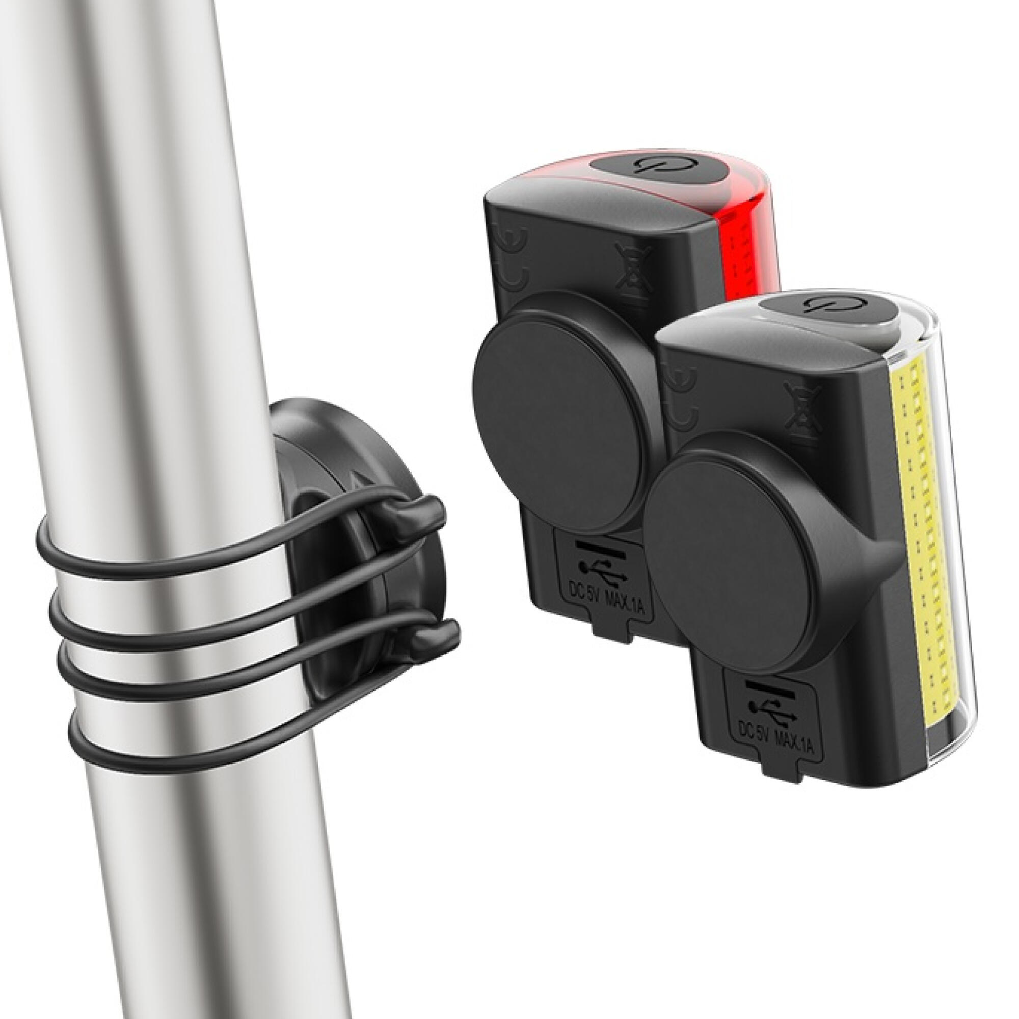 Magnetische fietsverlichting voor en achter 1/7
