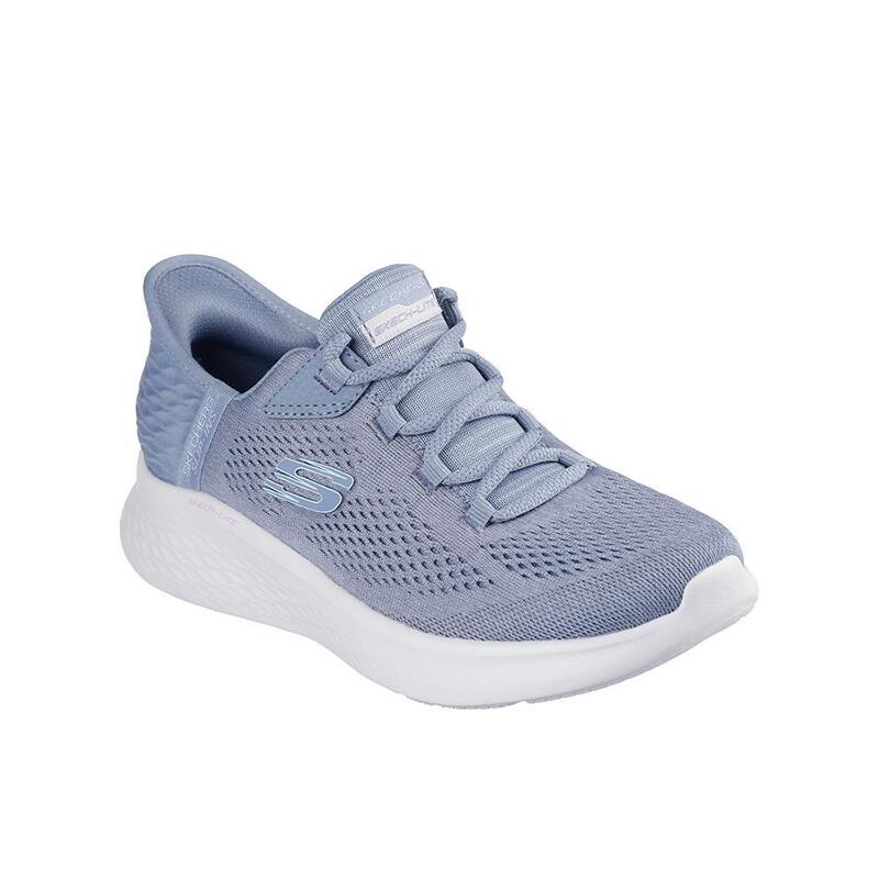 Zapatillas Deportivas Caminar Mujer Skechers 150012_SLT Azules con Cordones