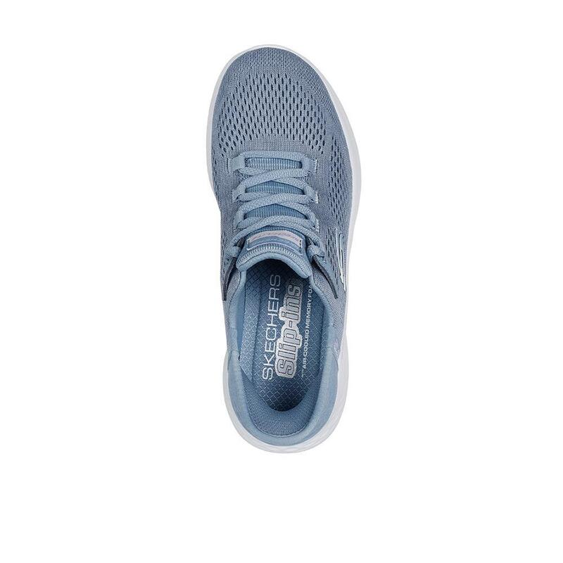 Zapatillas Deportivas Caminar Mujer Skechers 150012_SLT Azules con Cordones