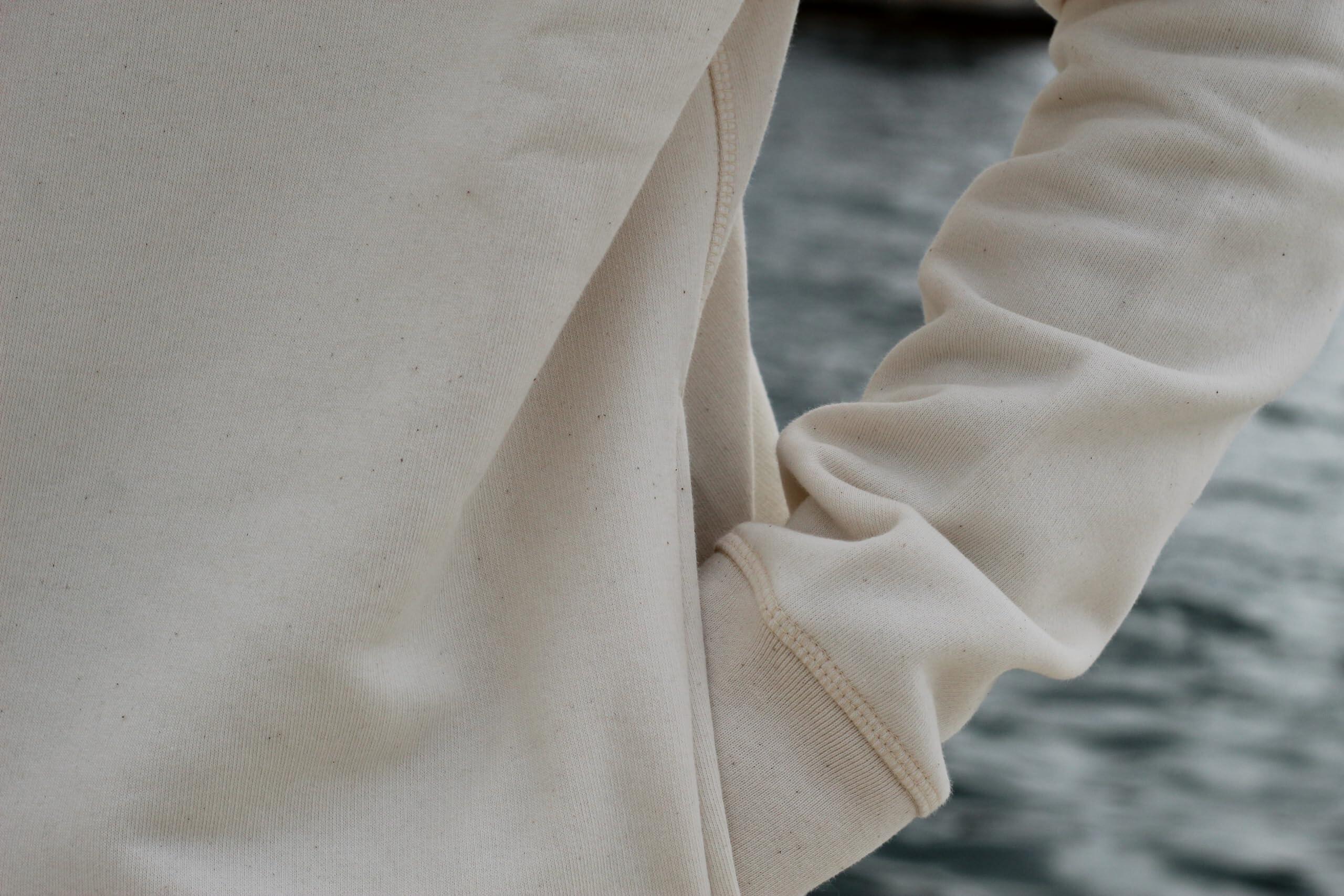 Sweatshirt aus Bio-Baumwolle – Gebogenes Logo – Kapuze / Erwachsene (Creme) 4/5