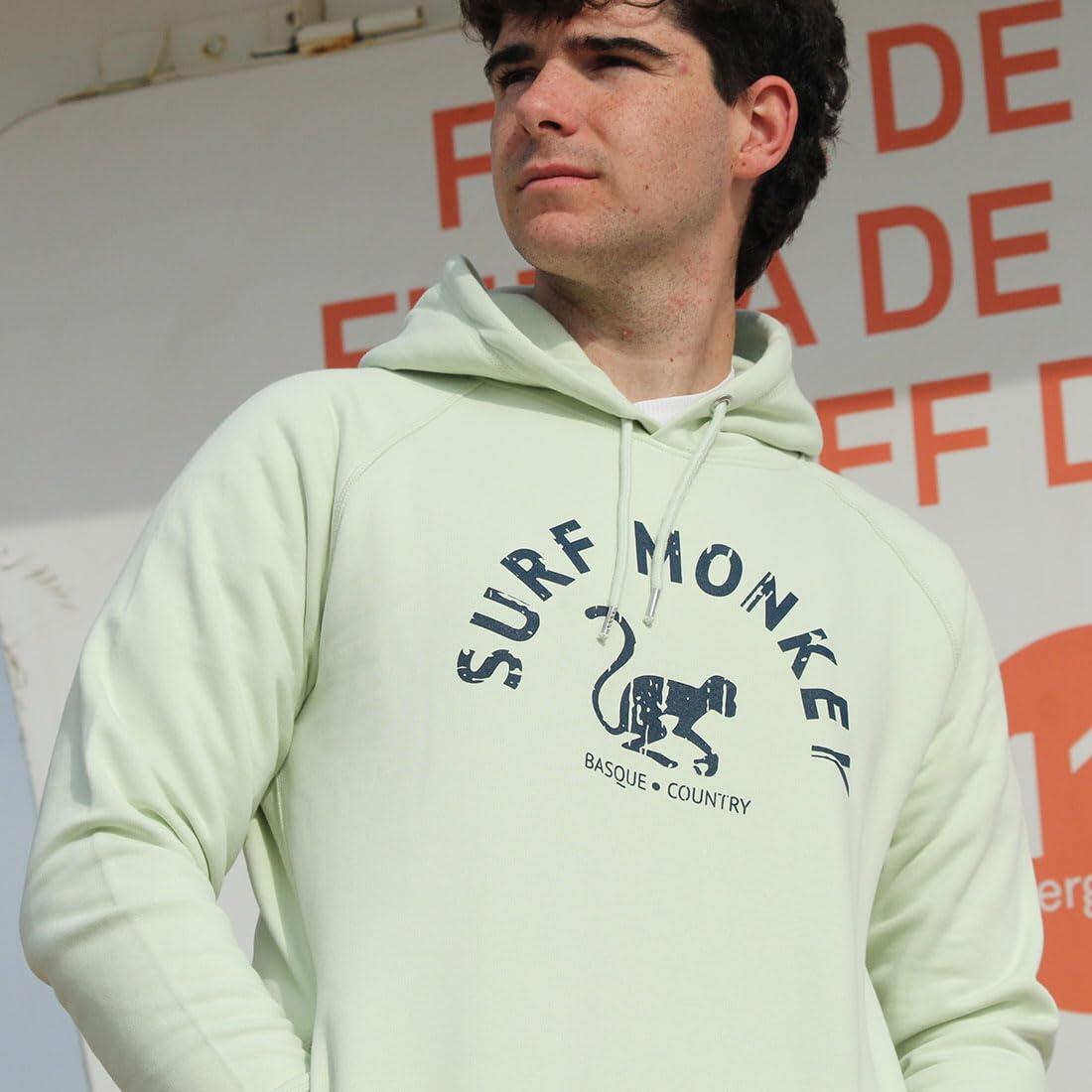 Sweat en Coton Bio - Logo Courbé - Capuche / Adulte (Lime) 2/4