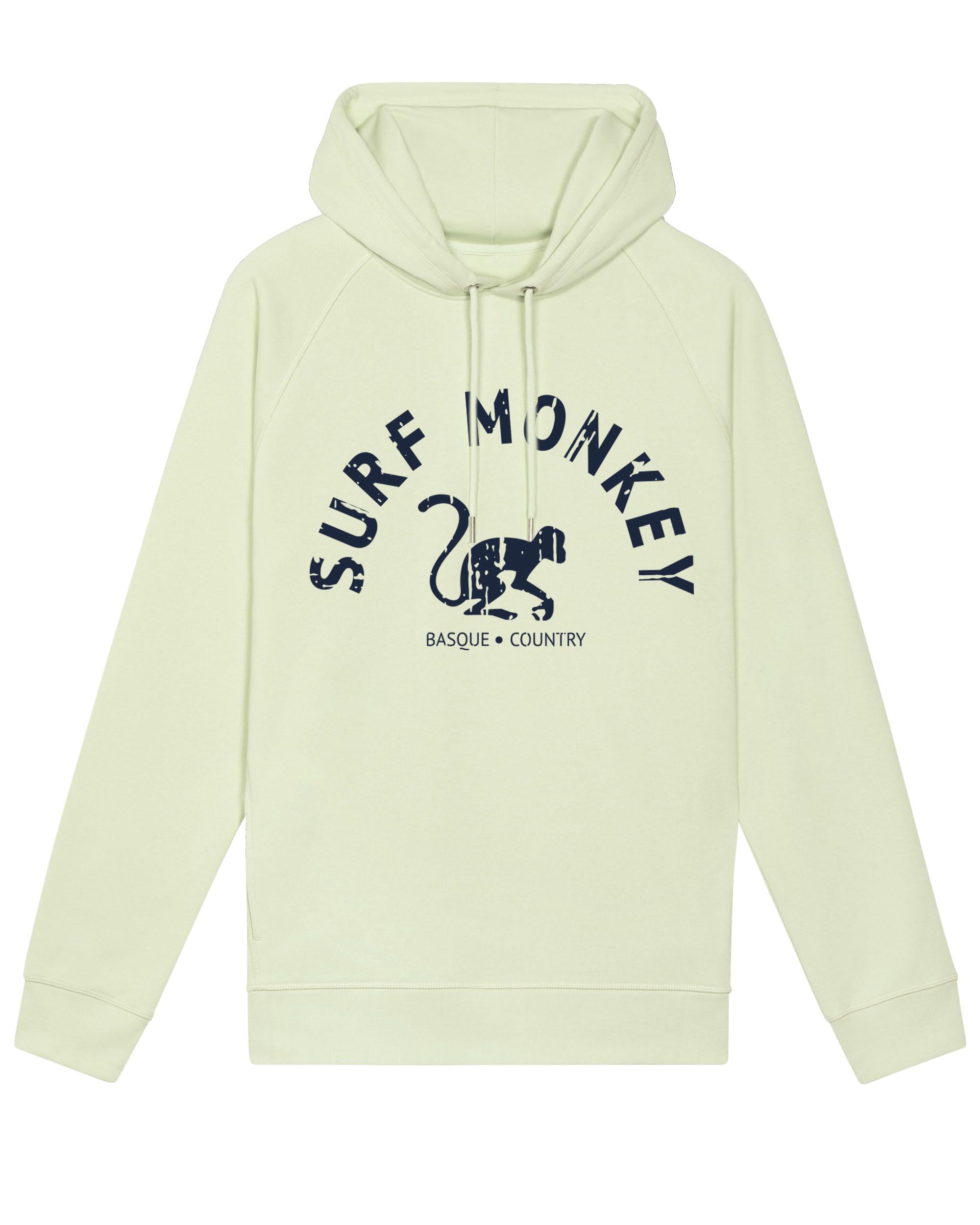 SURF MONKEY Sweatshirt van biologisch katoen - Gebogen logo - Capuchon/Volwassene (roze)
