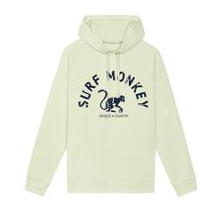 Sweat en Coton Bio - Logo Courbé - Capuche / Adulte (Crème)