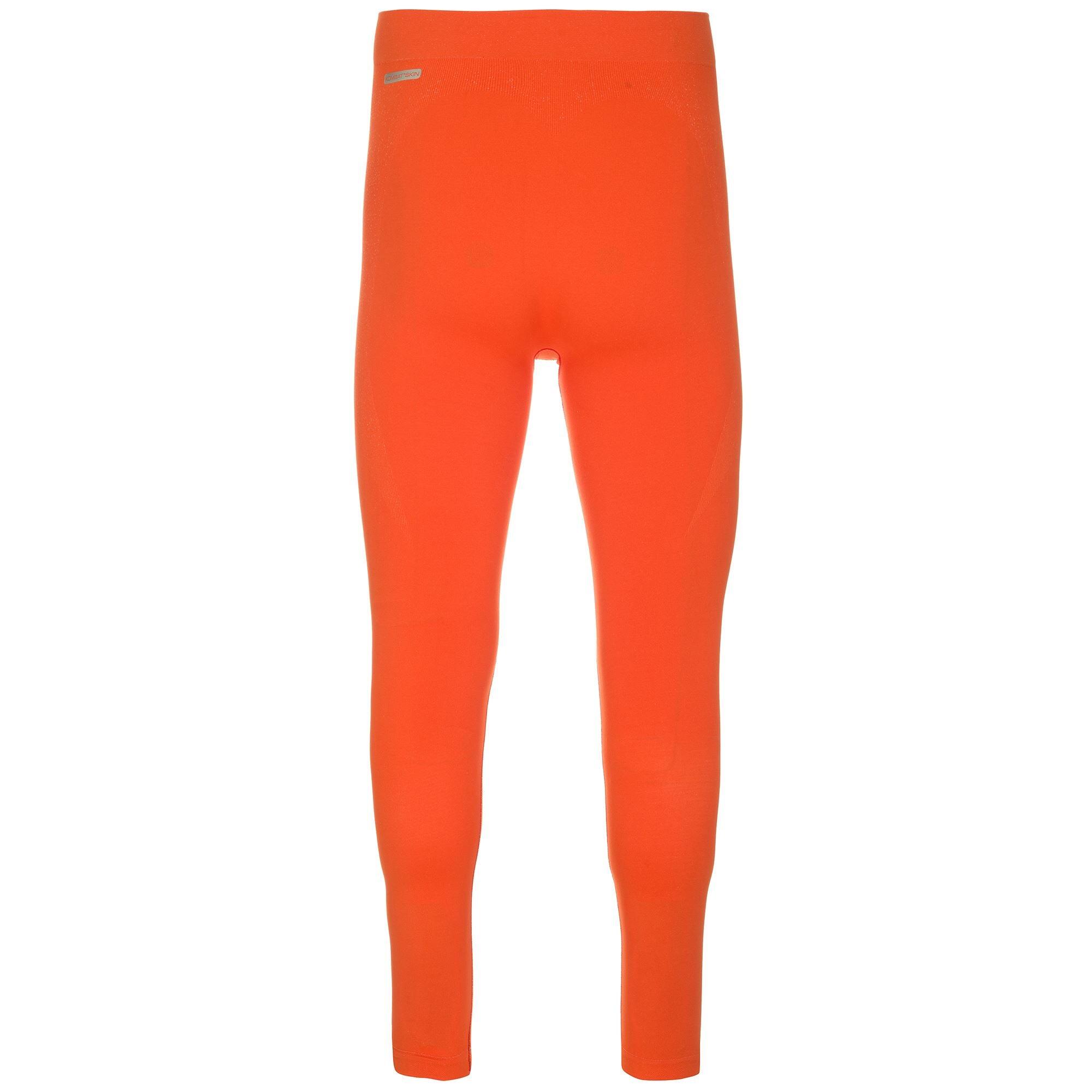 Scaldamuscoli lungo da uomo in poliammide arancione da calcio 2/4