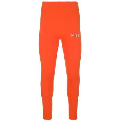 Scaldamuscoli lungo da uomo in poliammide arancione da calcio