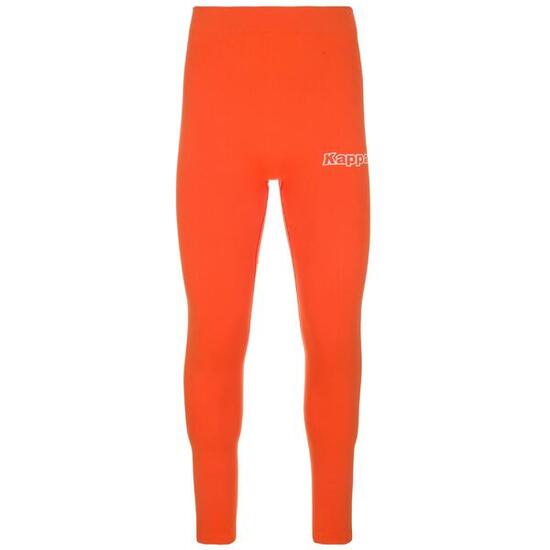 Scaldamuscoli lungo da uomo in poliammide arancione da calcio