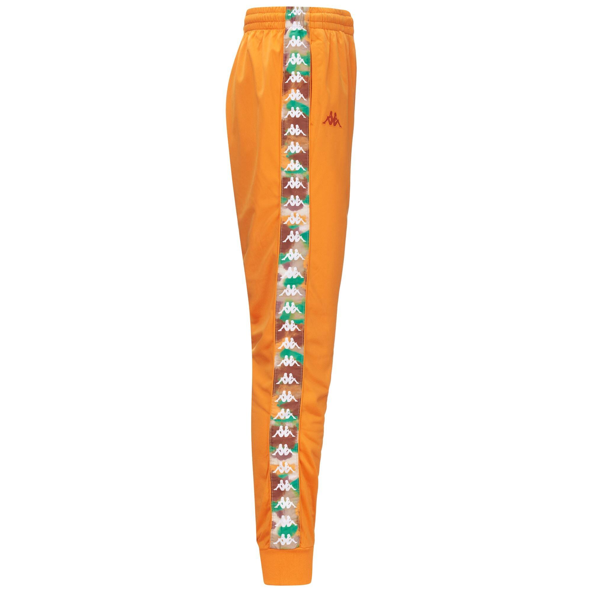kappa pantaloni da uomo in poliestere arancio da fitness 2/4