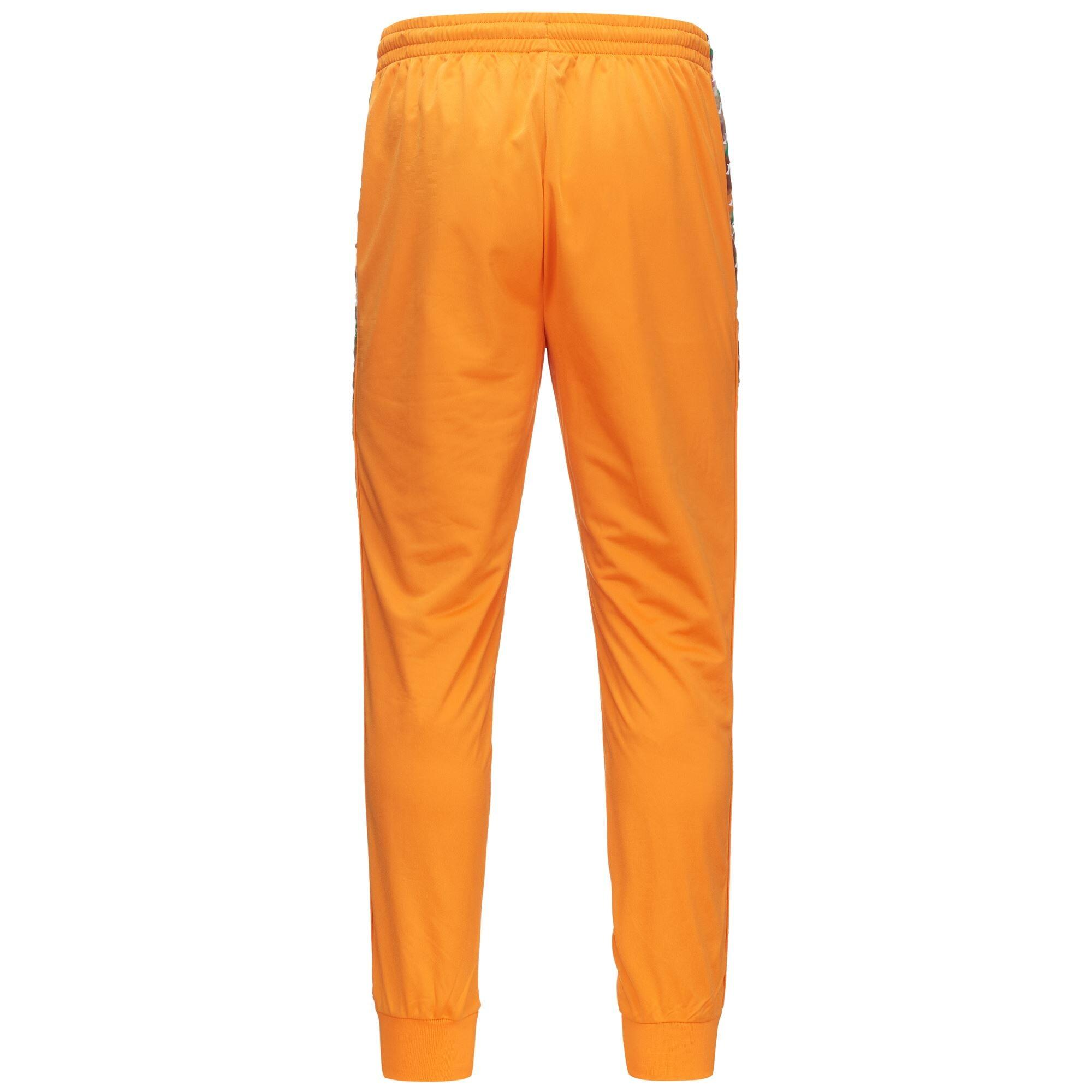 kappa pantaloni da uomo in poliestere arancio da fitness 3/4
