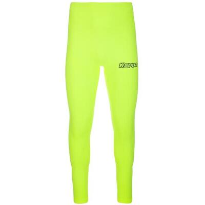 Scaldamuscoli lungo da uomo in poliammide arancione da calcio