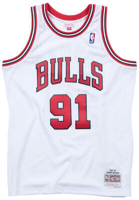 Maglietta da uomo Mitchell & Ness Chi Bull-Dennis Rodman Bianca