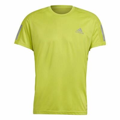 Heren-t-shirt met korte mouwen adidas own the run geel