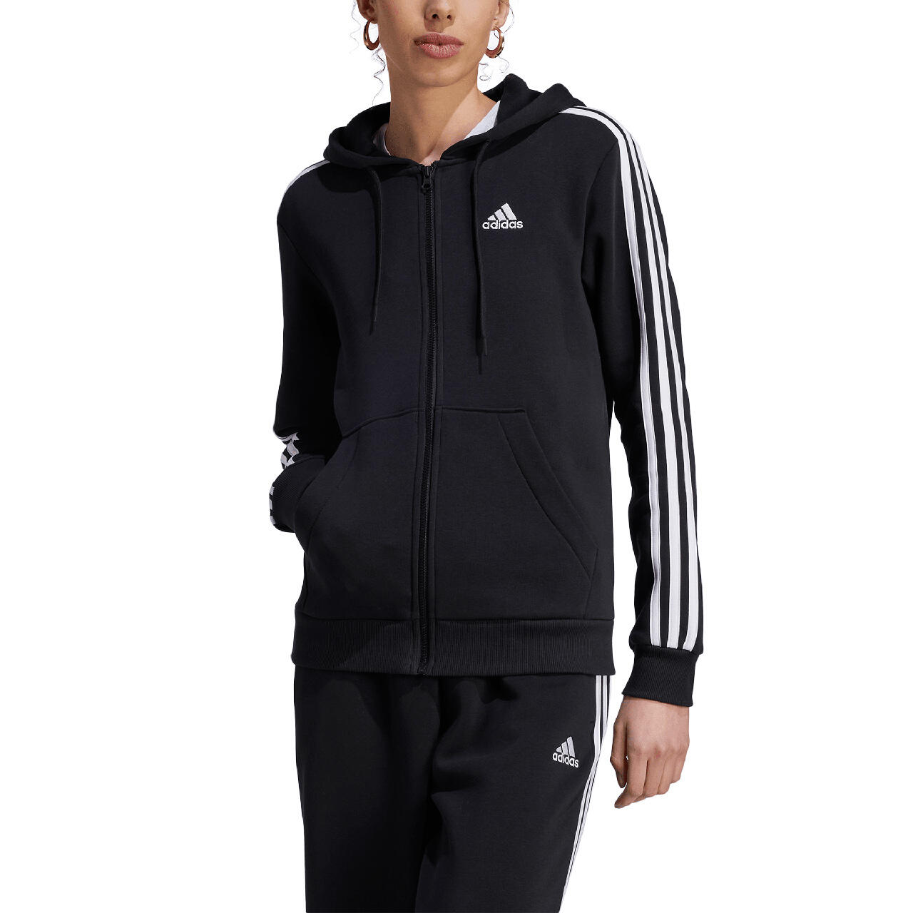 Sweat à capuche Adidas Essentials 3-S pour femmes 2/5