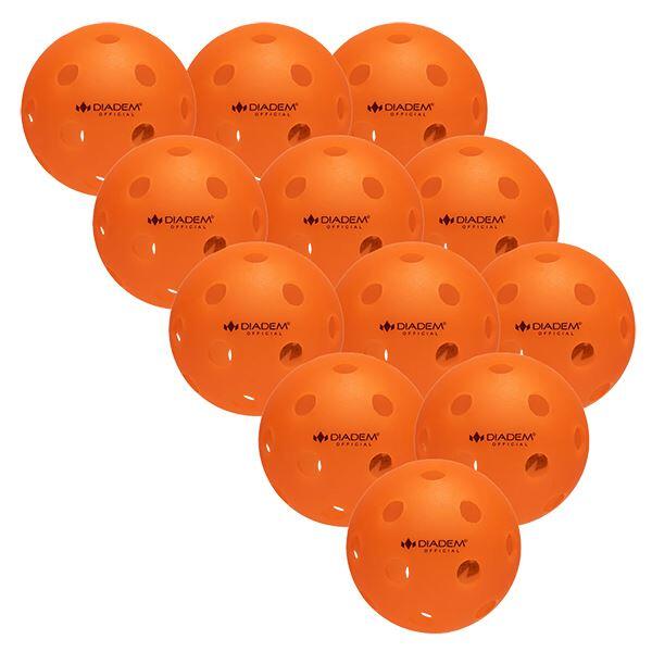 DIADEM Bola Pickleball Diadem Premier Power Pickleball Indoor (Laranja,Pack 12un)